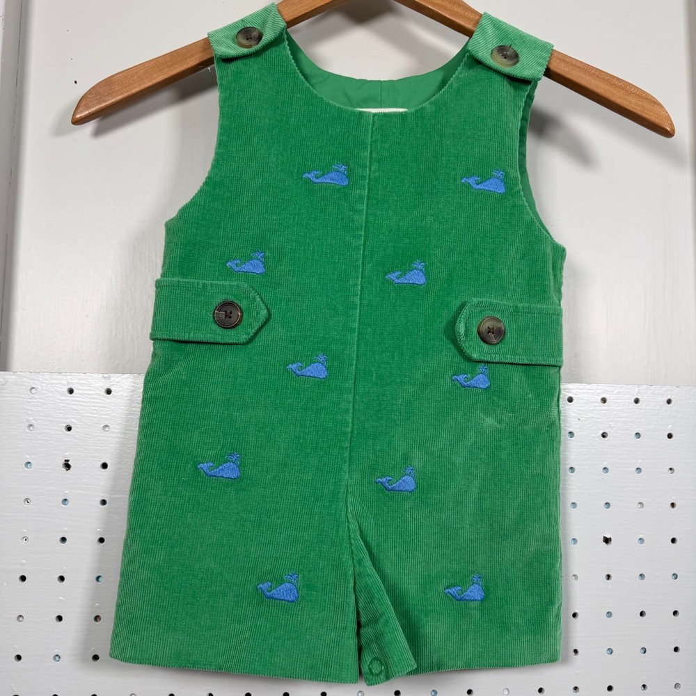 The Beaufort Bonnet Company Critter Jack Keene Jon Jon Boys‎ 12/18M Green Whales